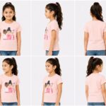 Girls Pink T-Shirt with Best Friends Graphic Print
